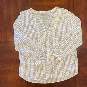 LOFT outlet soft and flowy popover long sleeved top size XL